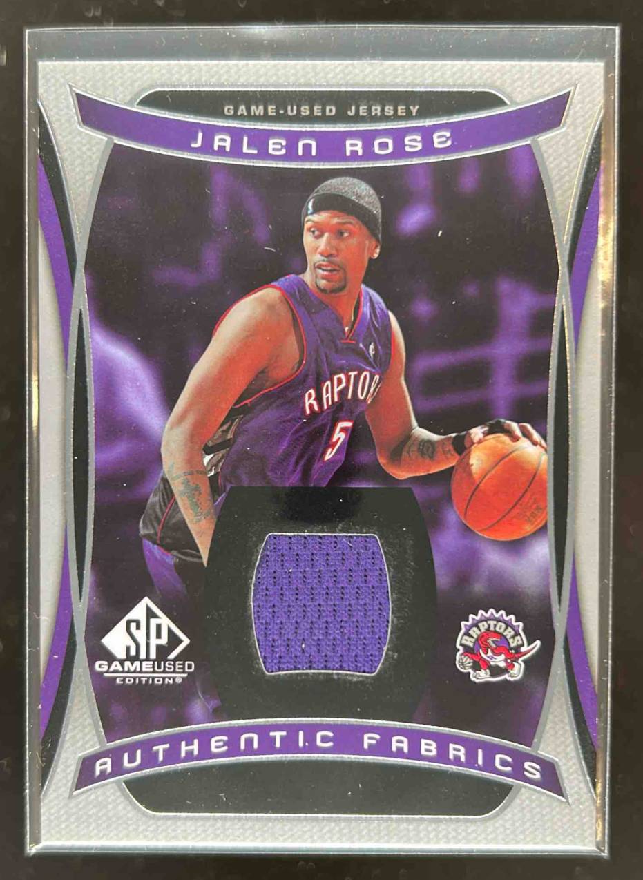 Card image for 2004-05 SP GAME USED JALEN ROSE AUTHENTIC FABRICS #AF-JR TORONTO RAPTORS