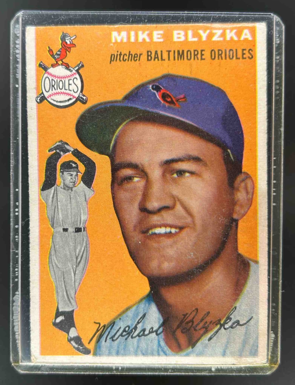 Card image for 1954 TOPPS BASEBALL MIKE BLYZKA #152 RC BALTIMORE ORIOLES