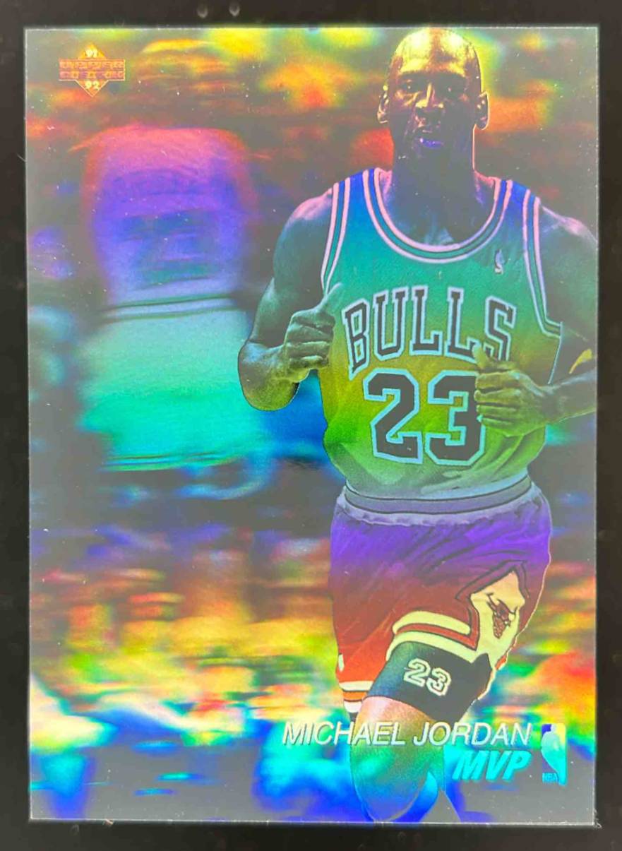 Card image for 1991-92 UPPER DECK MICHAEL JORDAN AWARD WINNER HOLOGRAMS #AW4 CHICAGO BULLS