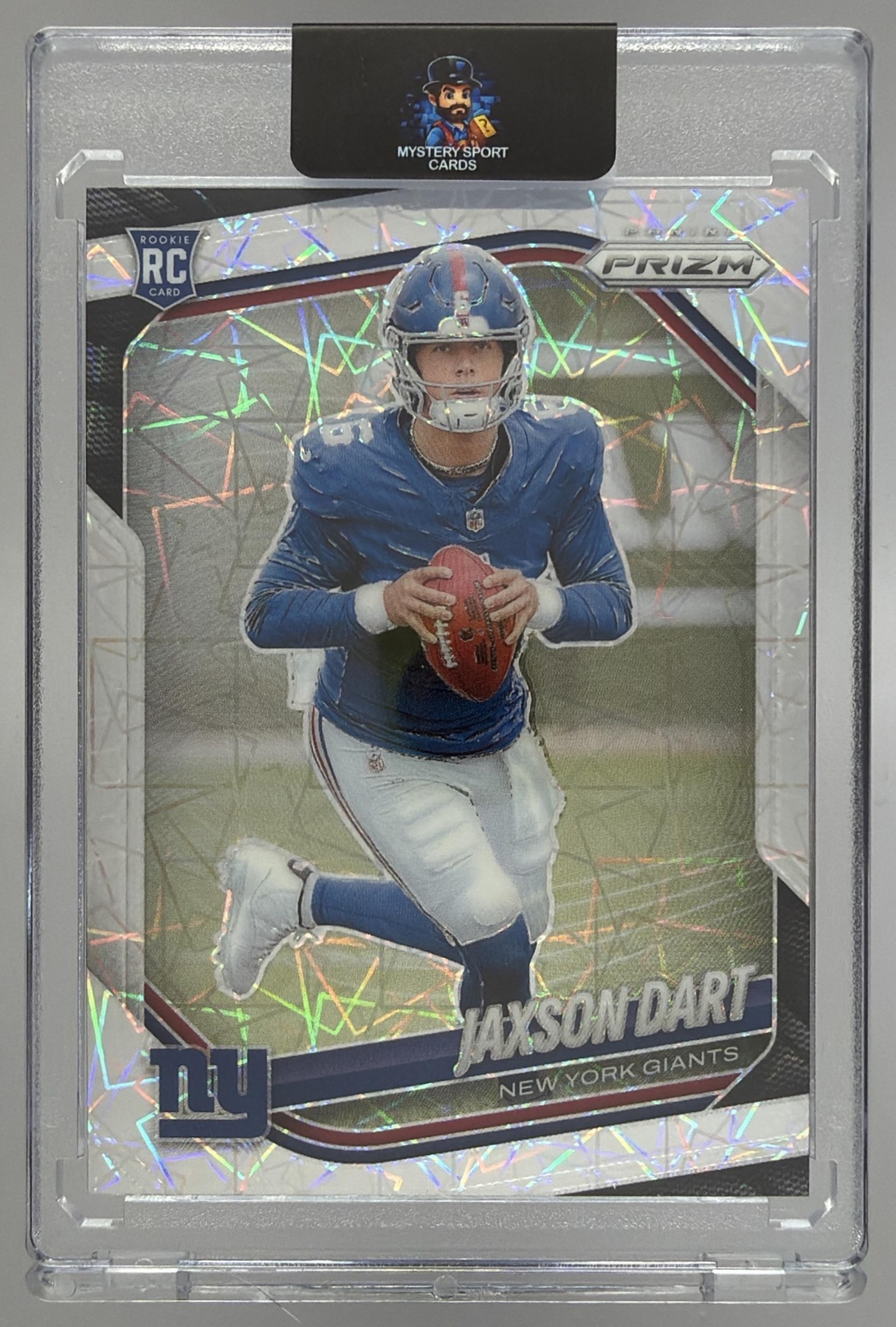 Card image for 2025 Panini Football Prizm Jaxson Dart #332 RC New York Giants