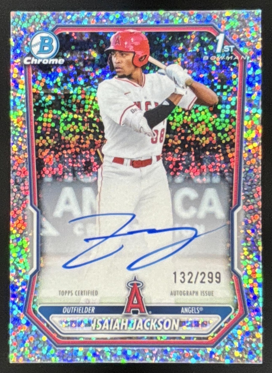 Card image for 2026 Bowman Isaiah Jackson Chrome Auto Speckle Refractor /299 1st Prospect