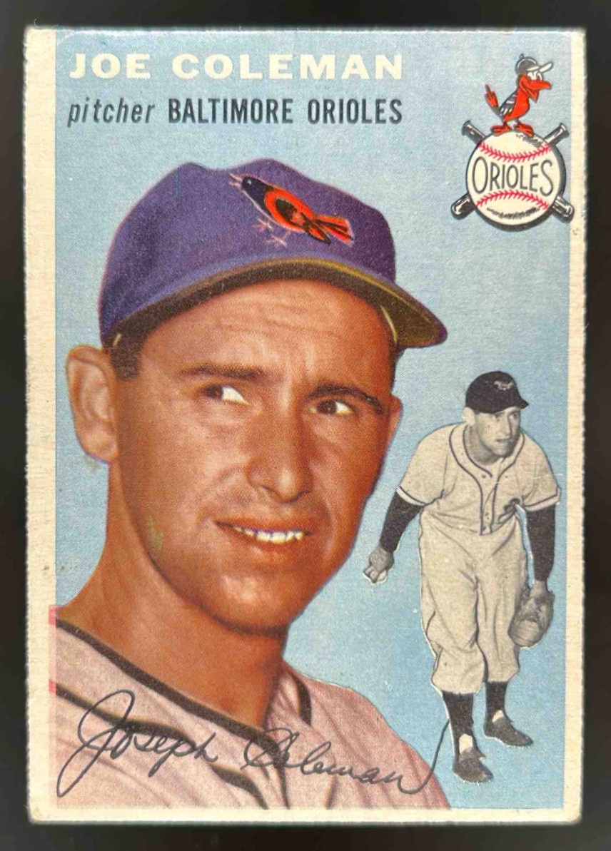 Card image for 1954 TOPPS BASEBALL JOE COLEMAN #156 BALTIMORE ORIOLES