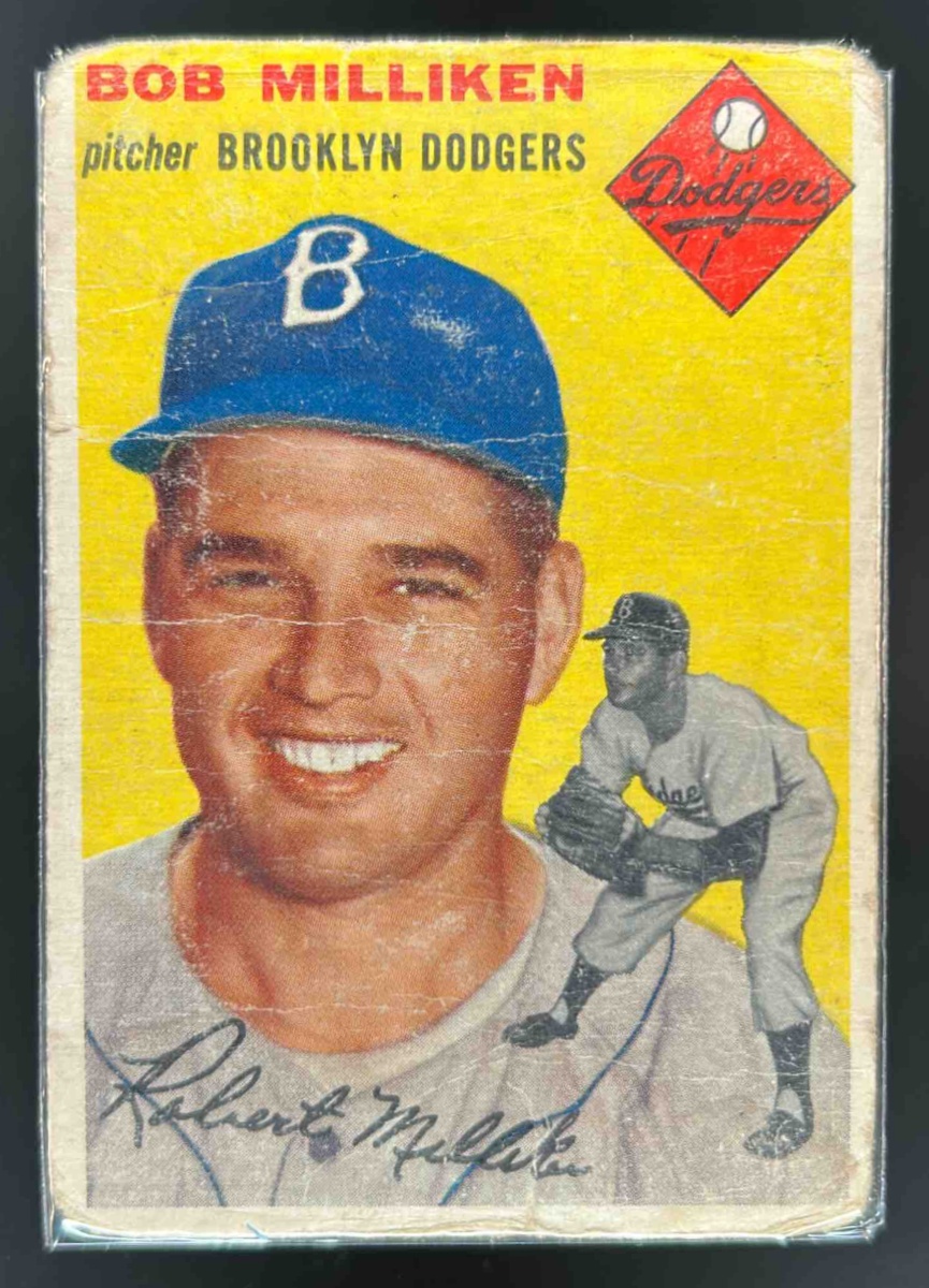 Card image for 1954 TOPPS BASEBALL BOB MILLIKEN #177