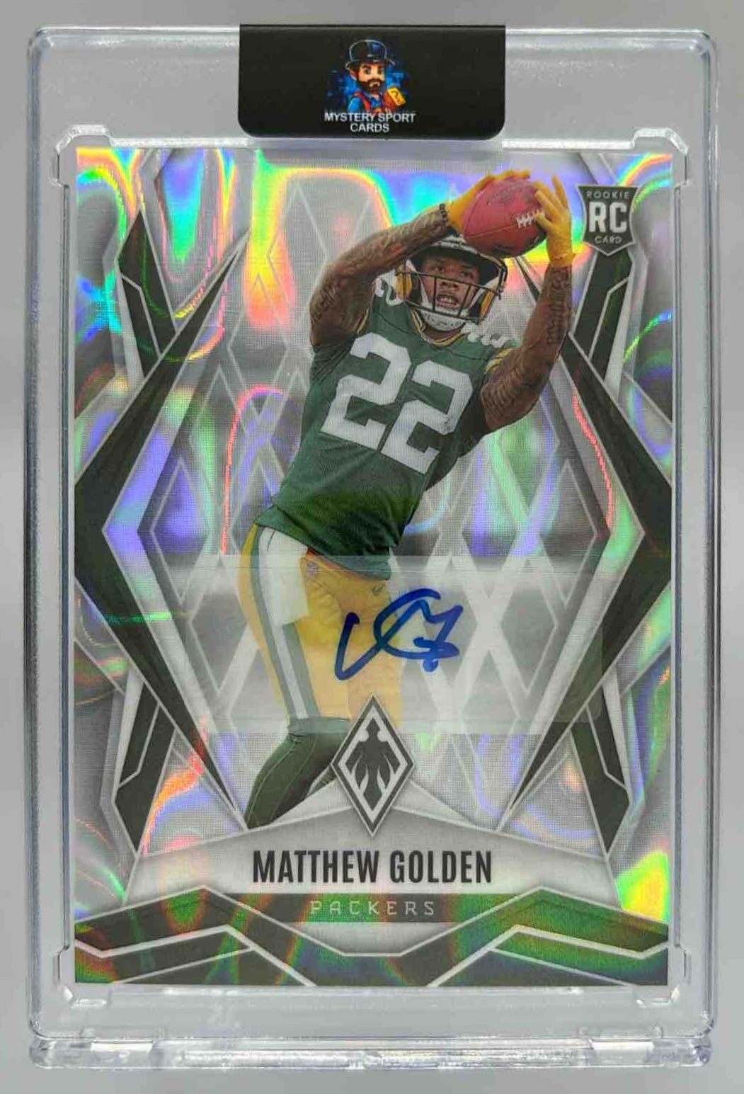 Card image for 2025 Panini Phoenix Matthew Golden Rookies Auto /199 #174 RC Packers