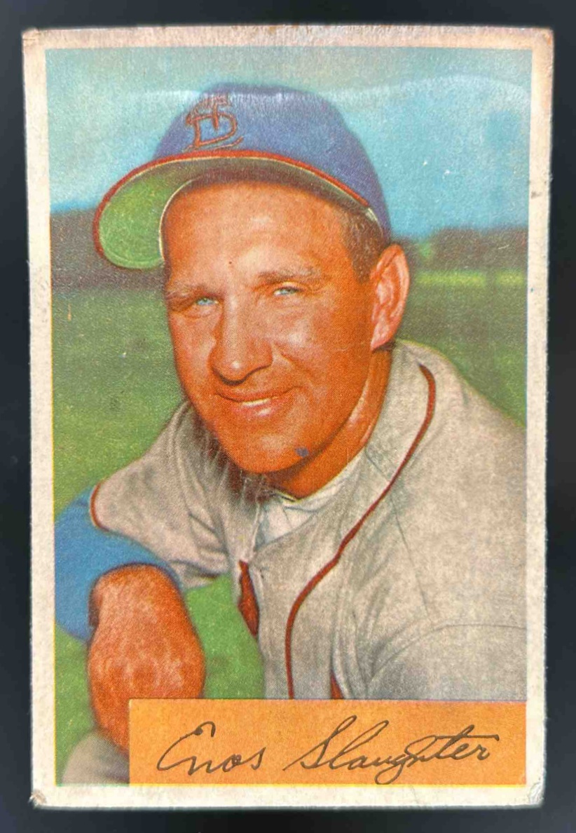 Card image for 1954 BOWMAN BASEBALL ENOS SLAUGHTER #62 ST. LOUIS CARDINALS