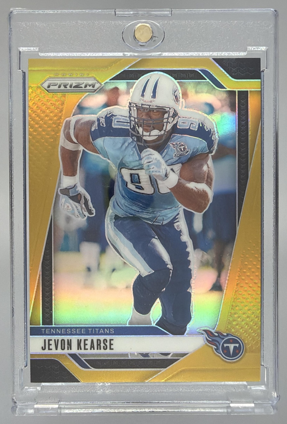 Card image for 2024 Panini Football Prizm Jevon Kearse Gold /10 #286 Tennessee Titans