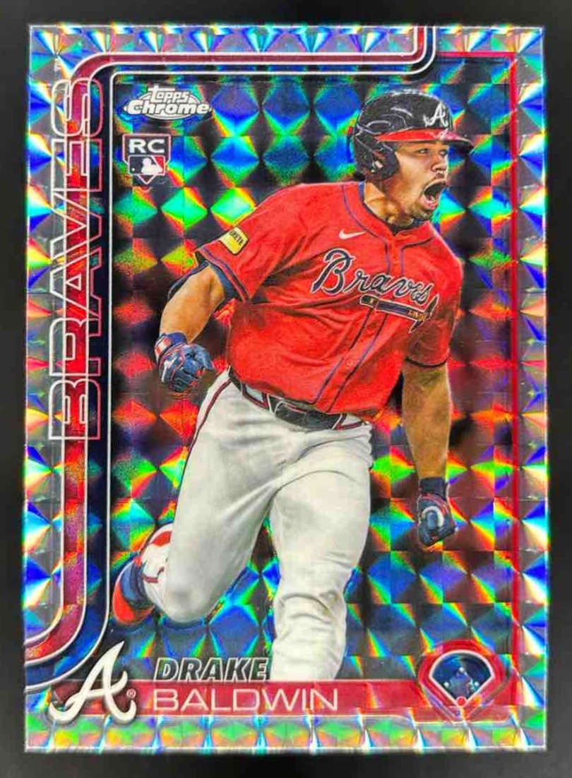 Card image for 2025 Topps Chrome Update Drake Baldwin Geometric Refractor #USC96 Braves