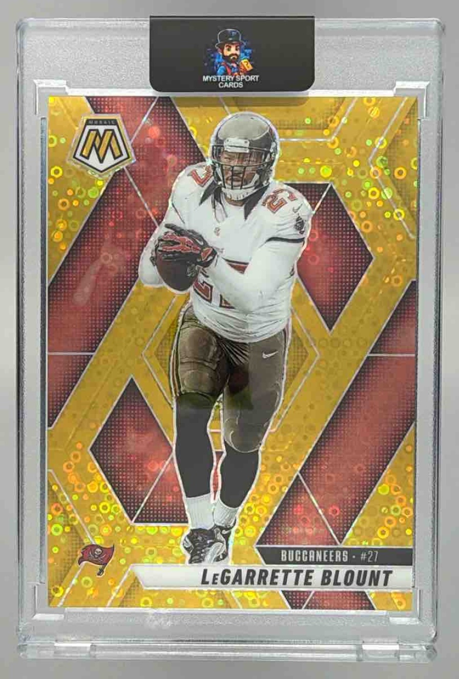 Card image for 2025 Panini Mosaic LeGarrette Blount Gold Prizm /10 #56 Buccaneers