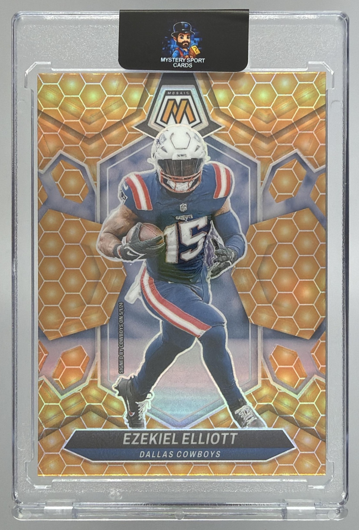 Card image for 2024 Panini Football Mosaic Ezekiel Elliott #58 Dallas Cowboys